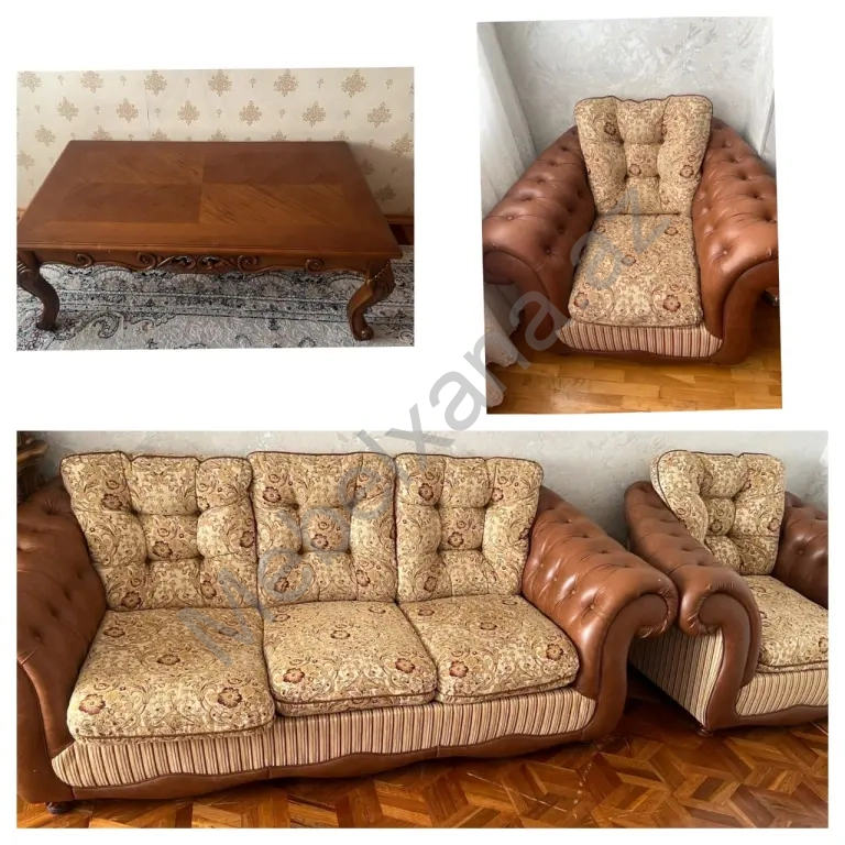 DİVAN, KRESLO VƏ JURNAL MASASI BİRLİKDƏ SATILIR